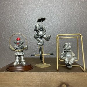 VTG George Good Pewter Clowns